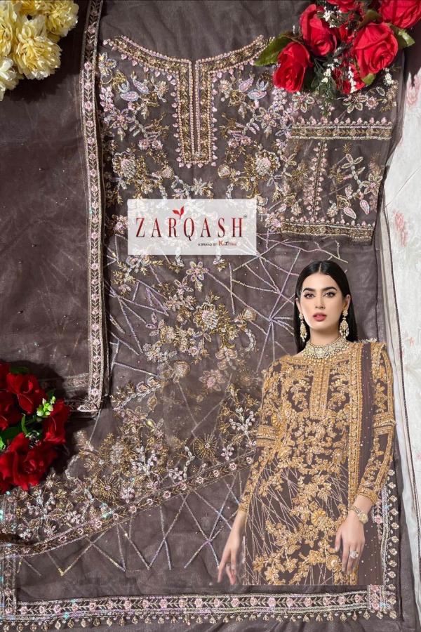 Zarqash Ziaaz Z 2128 Net Embroidery Pakistani Salwar Suits